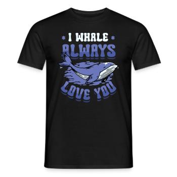 Ich Wal Liebe Dich Immer Blauwal - Männer T-Shirt - Schwarz - Vorne - AI Model Male 178 light (178cm)