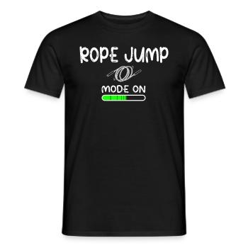 Fitness Roping - Jumping rope for women - Men's T-Shirt - black - Front - AI Model Male 178 light (178cm)