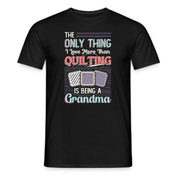 Nähen Quilter Oma Quilten - Männer T-Shirt - Schwarz - Vorne - AI Model Male 178 light (178cm)