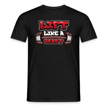 Lifting Like a Beast Weightlifting Bodybuilder - Men's T-Shirt - black - Front - AI Model Male 178 light (178cm)