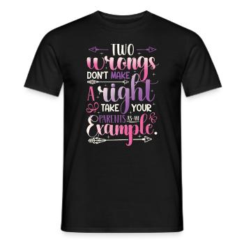 Deux injustices ne font pas un droit. - T-shirt homme - noir - Devant - AI Model Male 178 light (178cm)