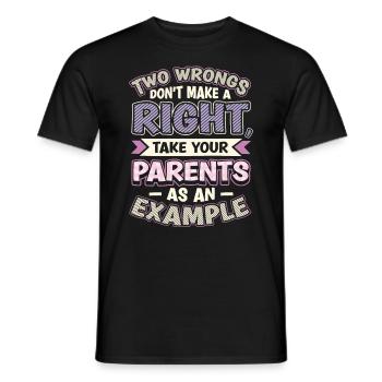 Deux injustices ne font pas un droit. - T-shirt homme - noir - Devant - AI Model Male 178 light (178cm)