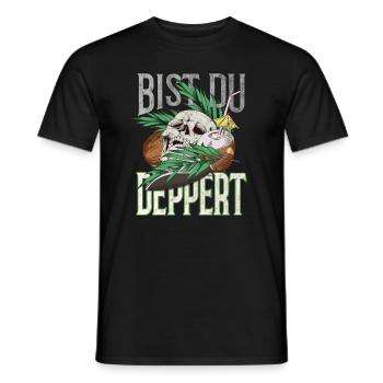 Bist Du deppert Dschungel Insel Geschenk - Männer T-Shirt - Schwarz - Vorne - AI Model Male 178 light (178cm)