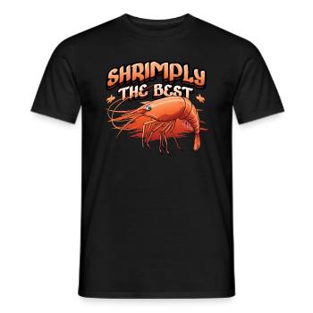Shrimply Die Besten Meeresfrüchte Essen Shrimps - Männer T-Shirt - Schwarz - Vorne - AI Model Male 178 light (178cm)