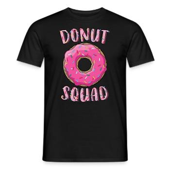 Donut Squad Matching Donut Party Pink Doughnut - Men's T-Shirt - black - Front - AI Model Male 178 light (178cm)