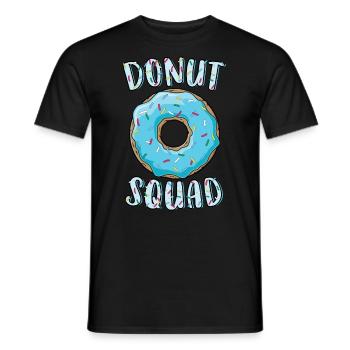 Donut Squad Passender Donut Party Blauer Donut - Männer T-Shirt - Schwarz - Vorne - AI Model Male 178 light (178cm)