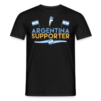 fan de Argentina supporter. Supporter d'argentine. - T-shirt homme - noir - Devant - AI Model Male 178 light (178cm)