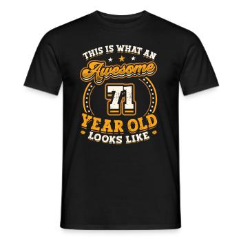 Voilà à quoi ressemble un grand homme de 71 ans. - T-shirt homme - noir - Devant - AI Model Male 178 light (178cm)