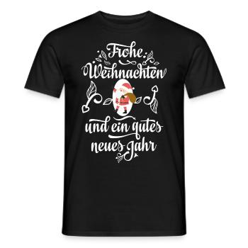 Nikolaus mit weißer Schrift - Männer T-Shirt - Schwarz - Vorne - AI Model Male 178 light (178cm)
