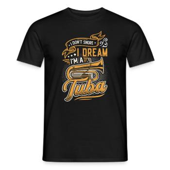 Ich Schnarche Nicht, Ich Träume, Ich Bin Eine Tuba - Männer T-Shirt - Schwarz - Vorne - AI Model Male 178 light (178cm)
