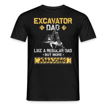 Pelle hydraulique Conducteur de pelle papa - T-shirt homme - noir - Devant - AI Model Male 178 light (178cm)