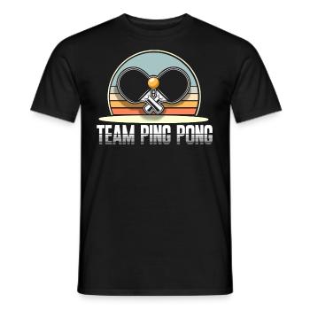 Tennis de table Ping Pong Équipe - T-shirt homme - noir - Devant - AI Model Male 178 light (178cm)
