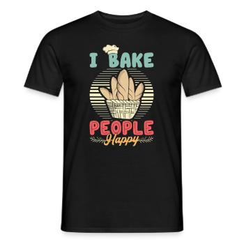 Je fais cuire des gens heureux amateurs de pâtisserie - T-shirt homme - noir - Devant - AI Model Male 178 light (178cm)