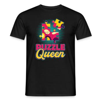 Puzzle Queen, jeu de réflexion - T-shirt homme - noir - Devant - AI Model Male 178 light (178cm)