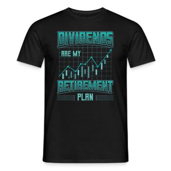 Les dividendes sont mon plan de retraite - T-shirt homme - noir - Devant - AI Model Male 178 light (178cm)