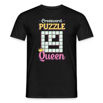 Mots croisés Queen Mots croisés - T-shirt homme - noir - Devant - AI Model Male 178 light (178cm)