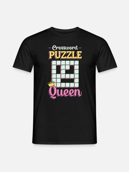 Crossword Queen Crossword Puzzles - Men's T-Shirt - black
