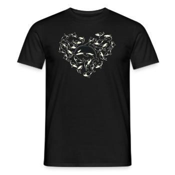 Whale lovers, orca.. - Men's T-Shirt - black - Front - AI Model Male 178 light (178cm)