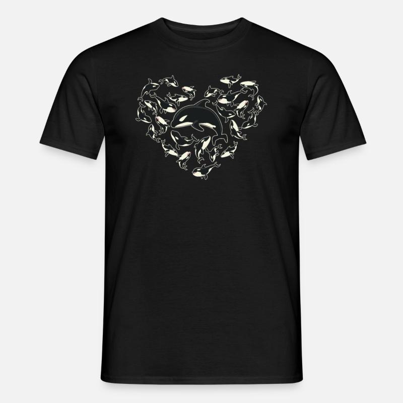Whale lovers, orca.. - Men's T-shirt - black