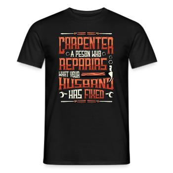 Drôle de menuisier, charpentier - T-shirt homme - noir - Devant - AI Model Male 178 light (178cm)