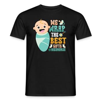 We wrap the best gifts - Men's T-Shirt - black - Front - AI Model Male 178 light (178cm)