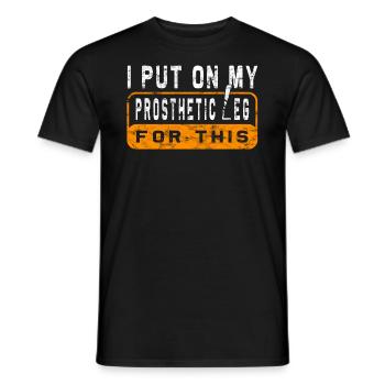Chirurgie de prothèse d’humour amputée Amputation - T-shirt homme - noir - Devant - AI Model Male 178 light (178cm)