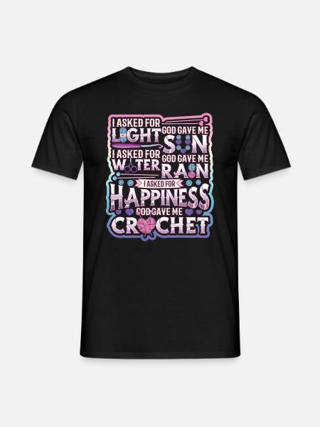 Crochet Lucky Yarns - Men's T-Shirt - black