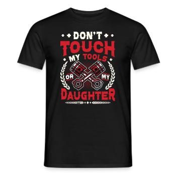 Ne touchez pas à mes outils - T-shirt homme - noir - Devant - AI Model Male 178 light (178cm)