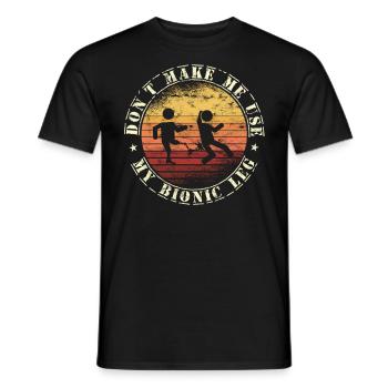 Chirurgie de prothèse d’humour amputée Amputation - T-shirt homme - noir - Devant - AI Model Male 178 light (178cm)
