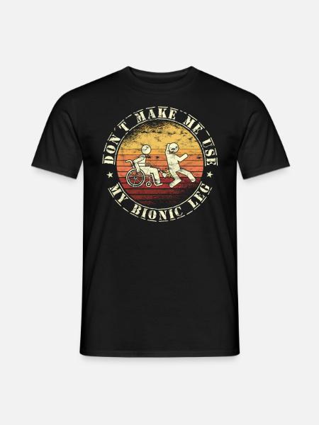 Rollstuhl Für Beinamputierte Prothesen - Männer T-Shirt - Schwarz