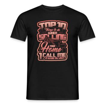 Was Zu Tun Ist, Wenn Sie Ihr Haus Verkaufen - Männer T-Shirt - Schwarz - Vorne - AI Model Male 178 light (178cm)
