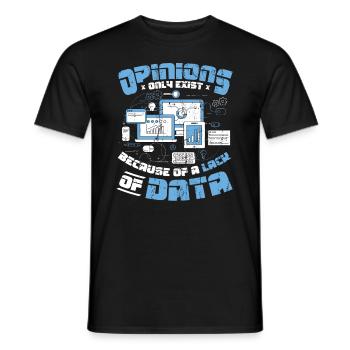 Meinungen Datenmangel - Datenwissenschaftler Daten - Männer T-Shirt - Schwarz - Vorne - AI Model Male 178 light (178cm)