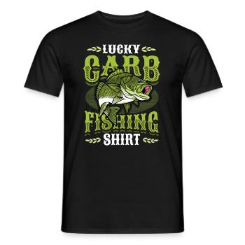 Lucky Carb Fishing - Männer T-Shirt - Schwarz - Vorne - AI Model Male 178 light (178cm)