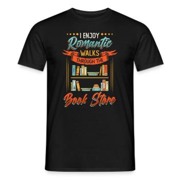 Romantische Spaziergänge Durch Den Buchladen - Männer T-Shirt - Schwarz - Vorne - AI Model Male 178 light (178cm)