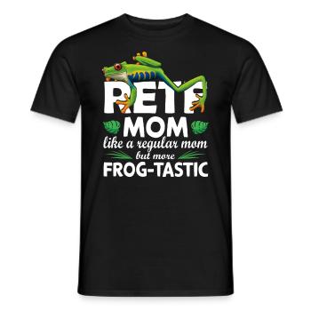 FrogTastic - Red-eyed Tree Frog Mother - Men's T-Shirt - black - Front - AI Model Male 178 light (178cm)