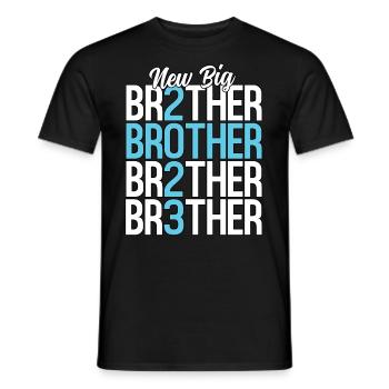 New Big Brother 2023 Blue Sibling Pregnancy - Men's T-Shirt - black - Front - AI Model Male 178 light (178cm)