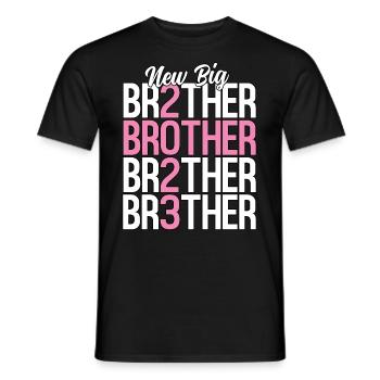 New Big Brother 2023 Pink Sibling Pregnancy - Men's T-Shirt - black - Front - AI Model Male 178 light (178cm)