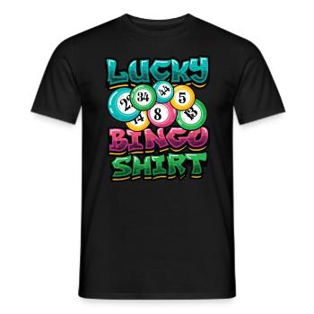 Bingo chanceux - T-shirt homme - noir - Devant - AI Model Male 178 light (178cm)