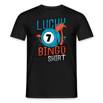 Bingo chanceux - T-shirt homme - noir - Devant - AI Model Male 178 light (178cm)