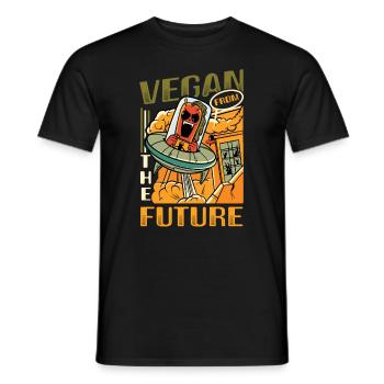 Vegans from the future, evil vegans. - Men's T-Shirt - black - Front - AI Model Male 178 light (178cm)