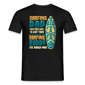 Père et fils surfeurs, surfeurs. - T-shirt homme - noir - Devant - AI Model Male 178 light (178cm)