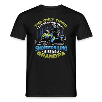 Snowmobiling Grandpa Snowmobile - Men's T-Shirt - black - Front - AI Model Male 178 light (178cm)