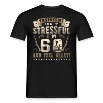 Taxidermie 60th birthday Taxidermist - Men's T-Shirt - black - Front - AI Model Male 178 light (178cm)