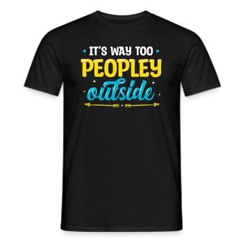 C’est beaucoup trop folklorique, à l’extérieur - T-shirt homme - noir - Devant - AI Model Male 178 light (178cm)