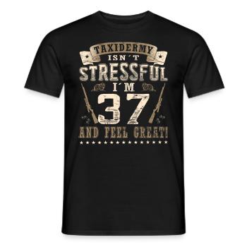 Taxidermistes 37e anniversaire Taxidermistes - T-shirt homme - noir - Devant - AI Model Male 178 light (178cm)