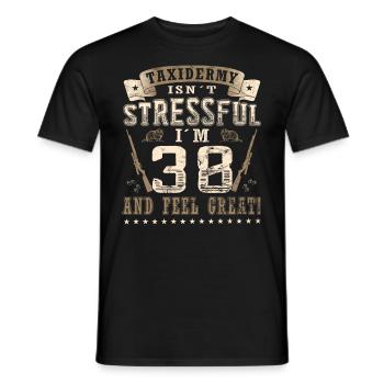 Taxidermistes 38e anniversaire Taxidermistes - T-shirt homme - noir - Devant - AI Model Male 178 light (178cm)