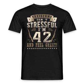 Taxidermists 42nd birthday Taxidermists - Men's T-Shirt - black - Front - AI Model Male 178 light (178cm)