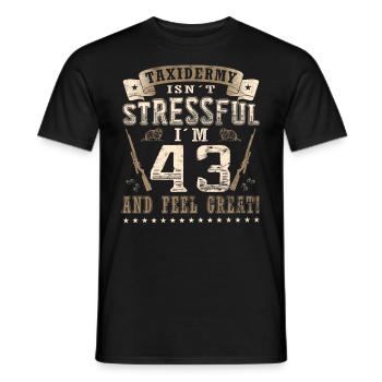 Taxidermists 43rd birthday Taxidermists - Men's T-Shirt - black - Front - AI Model Male 178 light (178cm)