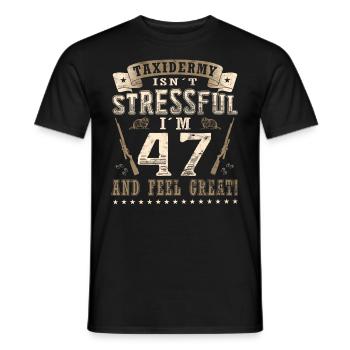 Taxidermistes 47e anniversaire Taxidermistes - T-shirt homme - noir - Devant - AI Model Male 178 light (178cm)