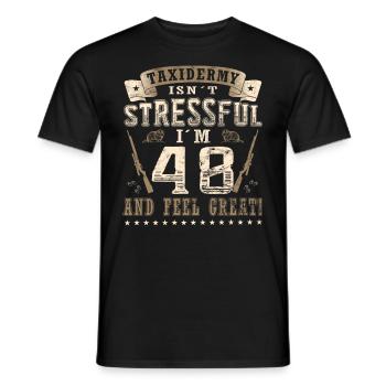 Taxidermists 48th birthday Taxidermists - Men's T-Shirt - black - Front - AI Model Male 178 light (178cm)
